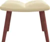 vidaXL Fauteuil à bascule avec tabouret blanc crème velours Voir les images du produit 15
