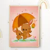 Mama Kind Waldtiere Familie Bilder 3er Set DIN A4 Produktbild-Vorschau 3