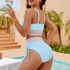 Bikini Sets für Damen Highwaist-Bikini-Hose Bauch Kontrolle Produktbild-Vorschau 6