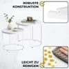 FORTENA Couchtisch Set 2tlg Rund, Marmor Look, mit weißem Produktbild-Vorschau 10
