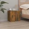 The Living Store Wand-Nachttisch Räuchereiche 50x30x47 cm Produktbild-Vorschau 1
