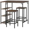 HOMCOM Bartisch-Set Stehtisch mit 2 Barhockern 3-tlg. Produktbild-Vorschau 1