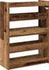 vidaXL Stojan na topánky starý drevený vzhľad 60x25x81 cm Náhľad obrázku produktu 6
