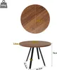 A diagram showing the dimensions of a round wooden table with black metal legs. Produktbild-Vorschau