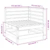 CLORIS Garten-Ecksofa Weiß Massivholz Kiefer, 10,15 kg Produktbild-Vorschau 7