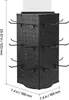 A black rotating display stand with hooks, shown from a diagonal angle. Anteprima dell’immagine prodotto