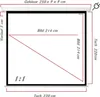 Diagram of a projector screen with dimensions and labels. Produktbild-Vorschau