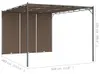 vidaXL Gartenpavillon mit Seitenvorhang 4x3x2,25 m Taupe Produktbild-Vorschau 7