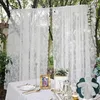 2 Stück Vorhänge Blumen Bestickter Spitzen Transparent Produktbild-Vorschau 1