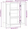 vidaXL Vitrinenschrank Weiß 82,5x30,5x115 cm Holzwerkstoff Produktbild-Vorschau 7