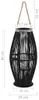 vidaXL Závesný svietnik Bamboo Black 60 cm Náhľad obrázku produktu 4