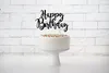 Topper na tort Happy Birthday czarny, 22,5cm Podgląd zdjęcia produktu 3