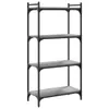 The Living Store Bücherregal 4 Böden Grau Sonoma 60x30x120 Produktbild-Vorschau 3