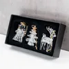 3er Set Deko-Anhänger Engel Rentier Baum Glas Baumschmuck Produktbild-Vorschau 3