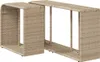 vidaXL Outdoor-Regale 2 Stk. Beige Poly Rattan Produktbild-Vorschau 7