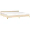 vidaXL Struttura letto senza materasso crema 200x200 cm Anteprima dell’immagine prodotto 3