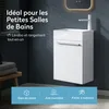 doporro Petit Meuble sous Vasque Blanc Mat et Vasque 46cm Voir les images du produit 2