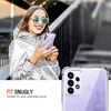 A woman holding a phone with a transparent case. Produktbild-Vorschau