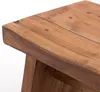 Close-up of the corner of a wooden stool. Produktbild-Vorschau