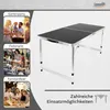 Höhenverstellbarer Klapptisch, schwarz, Campingtisch 120 x Produktbild-Vorschau 4
