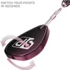 A close-up shot of a dart accessory with text and arrows indicating its function. Voir les images du produit