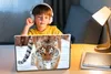 MuchoWow® Laptop Aufkleber Sticker Cover Tiger - Schnee - Produktbild-Vorschau 3