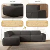 AX LIVING Couch Sofa L Form Didim L Grau – 292 cm, stilvoll Produktbild-Vorschau 6