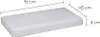 A white mattress with dimensions indicated by lines and text. Produktbild-Vorschau