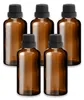 5x Braunglasflasche 50 ml mit schwarzem Tropfer leere Produktbild-Vorschau 1