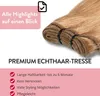 hair2heart Premium Echthaar Tressen zum Einnähen Extensions Produktbild-Vorschau 3
