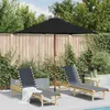 vidaXL Parasol avec mât en bois noir 150x200 cm Voir les images du produit 1