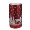 Clayre & Eef Teelichthalter mit LED Ø 8x12 cm Rot Glas Produktbild-Vorschau 2