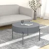 Couchtisch 'Rill' mit Schublade rund Metallbeine 36 x Ø60 Produktbild-Vorschau 1