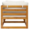 vidaXL Modulare Ecksofas 2 Stk. mit Auflagen Cremeweiß Produktbild-Vorschau 6