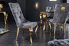 riess-ambiente Eleganter Stuhl MODERN BAROCK grau Samt mit Produktbild-Vorschau 3