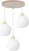 Eliza White Pendelleuchte Kaschmir Gold – 3 flammig E27 Produktbild-Vorschau 2