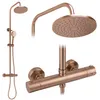 Rea Set Doccia Con Termostato Parot Light Brush Copper Anteprima dell’immagine prodotto 1