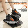 A person's legs and feet are shown using a mini elliptical trainer at home. Produktbild-Vorschau