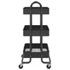3-Etagen-Wagen Schwarz 43x34x79 cm Stahl Produktbild-Vorschau 4