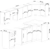 Küchenmöbel-Set OLIWIA 3.0m Modulares Weiß 300 cm 11 Türen Produktbild-Vorschau 3