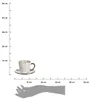 Tazza con piatto 210 ml in Vetroceramica bianca/oro Anteprima dell’immagine prodotto 3