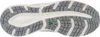 The sole of a white and gray Skechers sneaker is shown from an underneath view. Produktbild-Vorschau