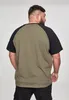 Urban Classics - RAGLAN Contrast T-Shirt oliv / schwarz 4XL Podgląd zdjęcia produktu 28