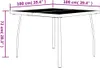 vidaXL Gartentisch Anthrazit 100x100x72 cm Stahlgitter Produktbild-Vorschau 7