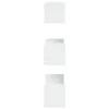 Three white wall shelves are stacked vertically against a white background. Voir les images du produit