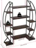 A diagram showing the dimensions and weight capacity of a multi-tiered shelf unit. Podgląd zdjęcia produktu