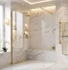 Duschwand Rea Flexi Transparent 130 Gold Produktbild-Vorschau 2