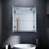 SONNI Edelstahl Flügeltür-Spiegelschränke 60x70x13cm mit Produktbild-Vorschau 2