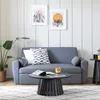 Couchtisch rund 80cm skandinavischer Stil schwarz LIV Produktbild-Vorschau 2