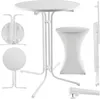 tectake® Stehtisch Eren rund mit Tischhusse bodenschonende Produktbild-Vorschau 9
